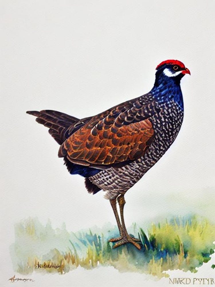 Grouse Watercolour Bird