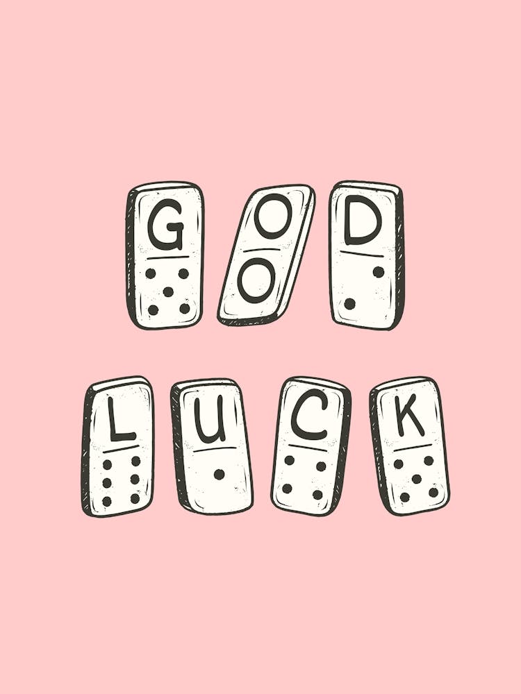 Good Luck Domino Poster