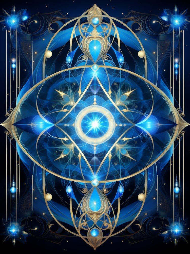 Celestial Abstract Geometric Illustration 2