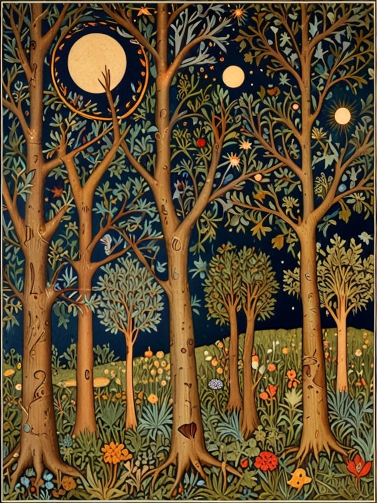William Morris Moon In The Woods 1