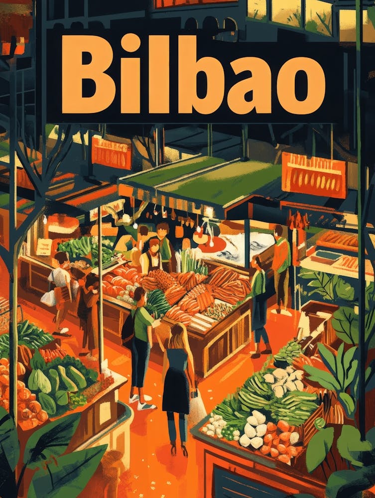 Aihrgdesign A 1970s Inspired Travel Poster For Bilbao 2