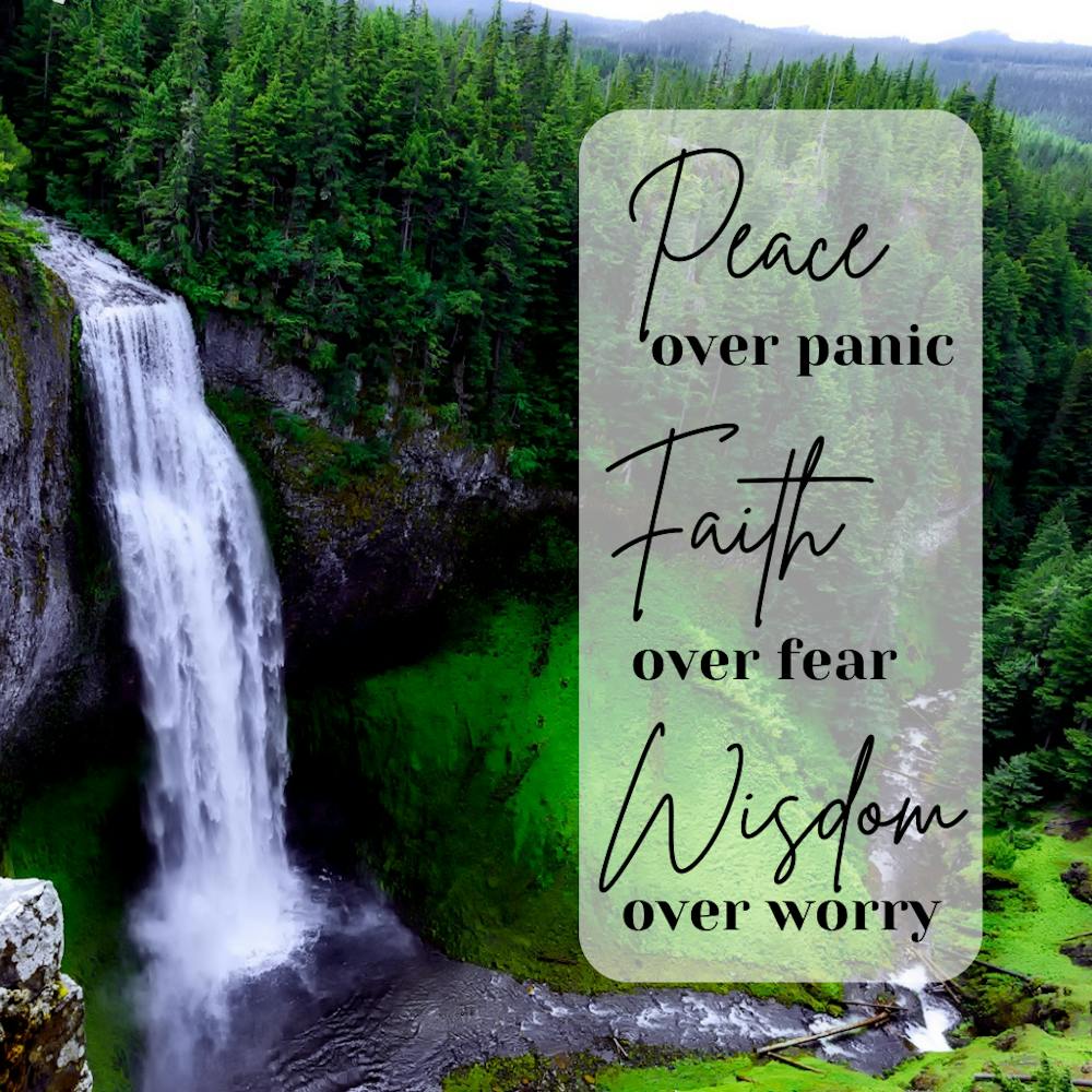 Peace over panic Quote
