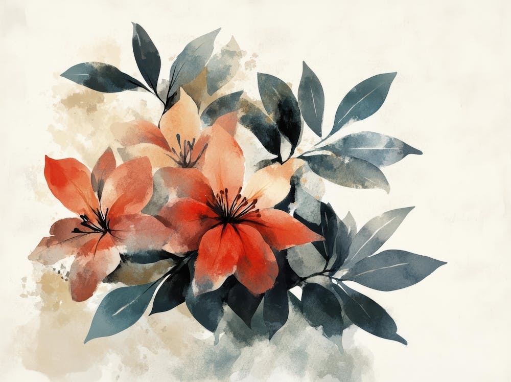 Watercolor Lilies 3