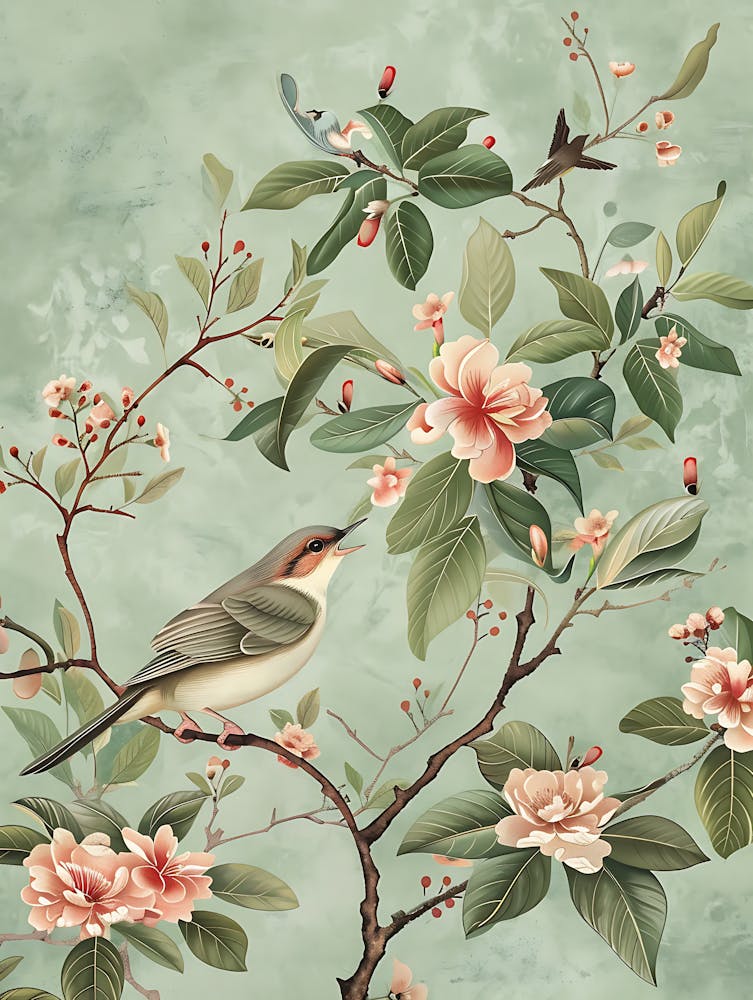 Bird Flowers Chinese Style 6