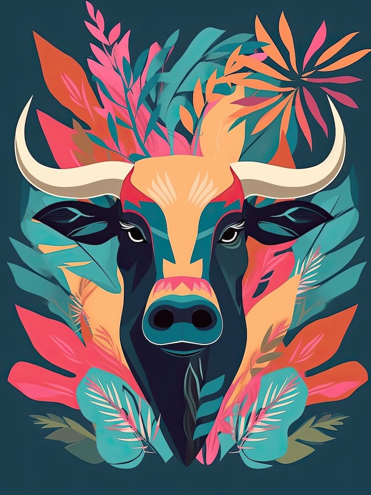 Taurus Illustration Zodiac Star Sign 2