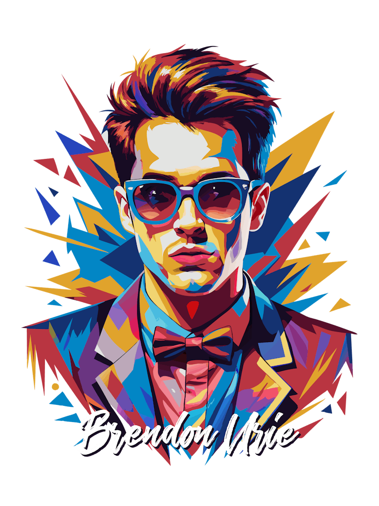 Brendon Urie Panic! At The Disco 01, Portrait Music WPAP Pop Art