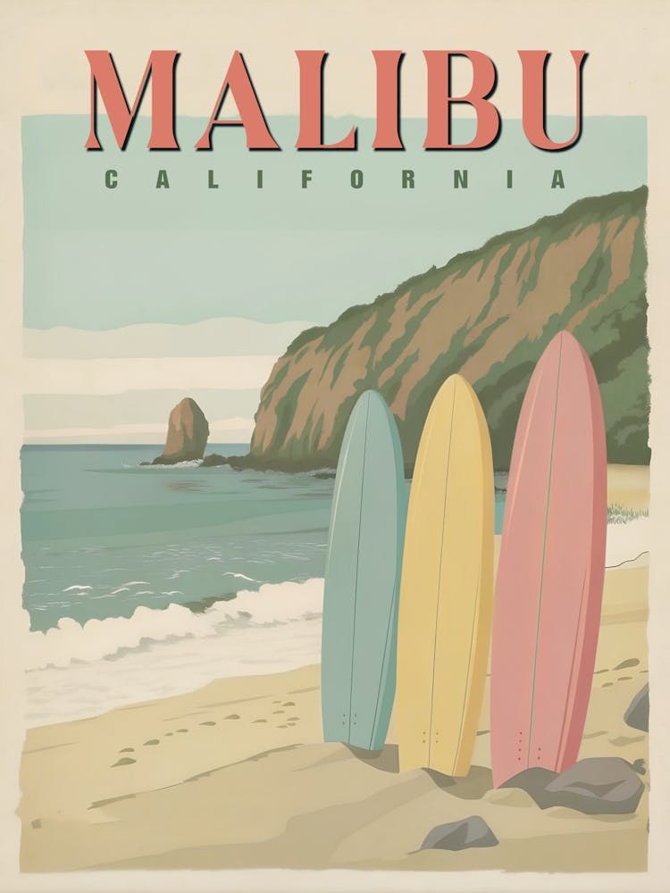 Malibu, California - Sun, Sand, and Surf Paradise