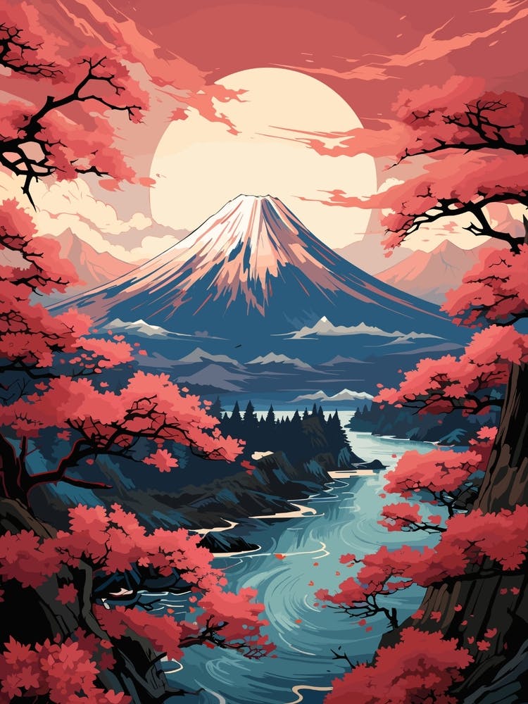 Fuji Mountain Cherry Blossoms