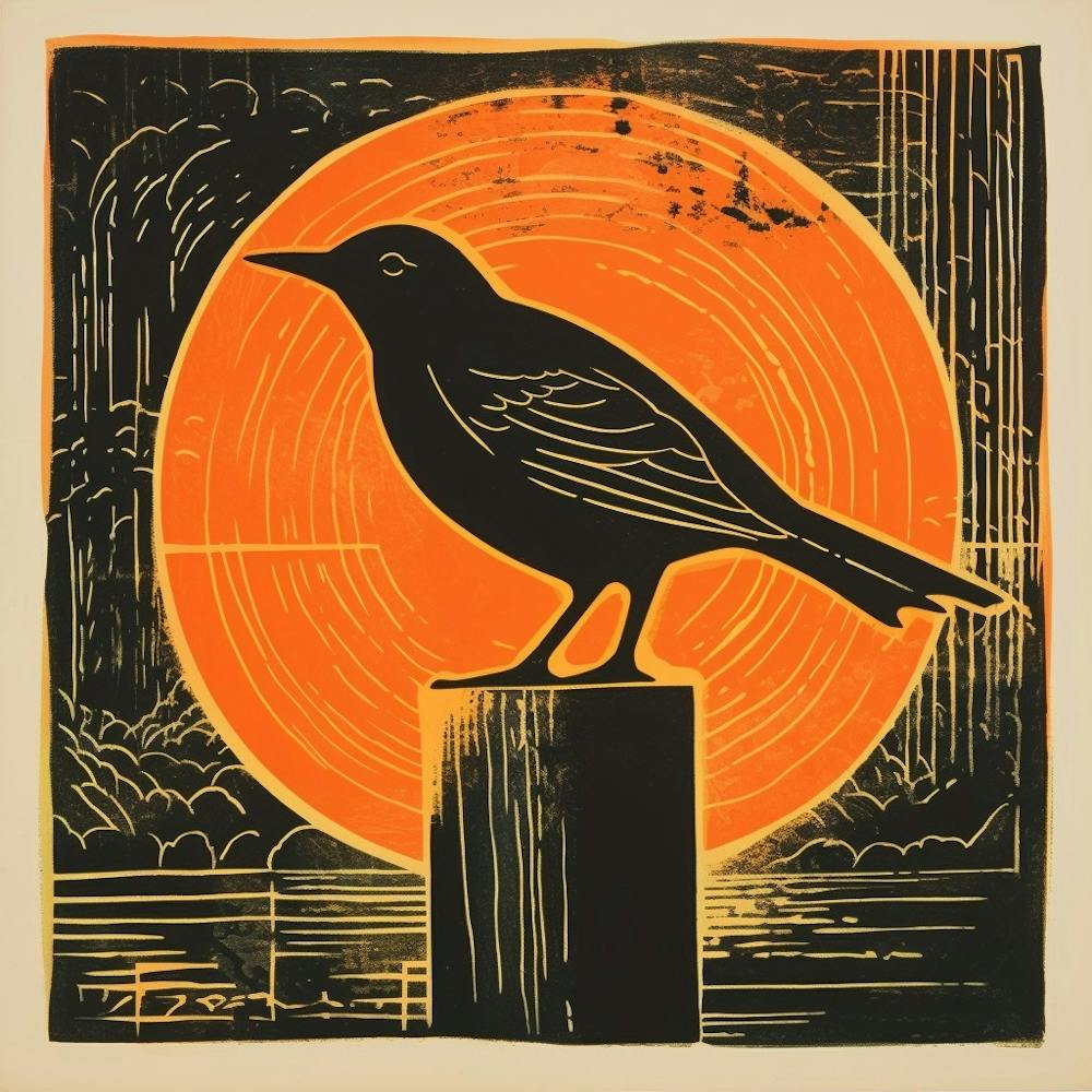 Retro Bird Lithograph Dipper 3