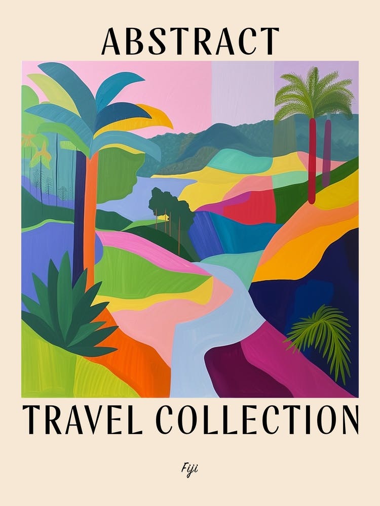 Abstract Travel Collection Poster Fiji 1