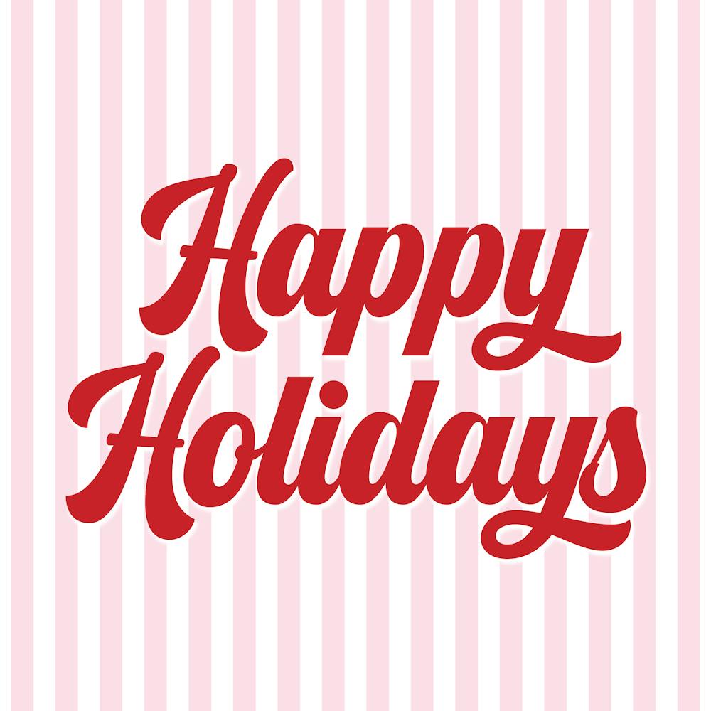 Candy Cane Happy Holidays