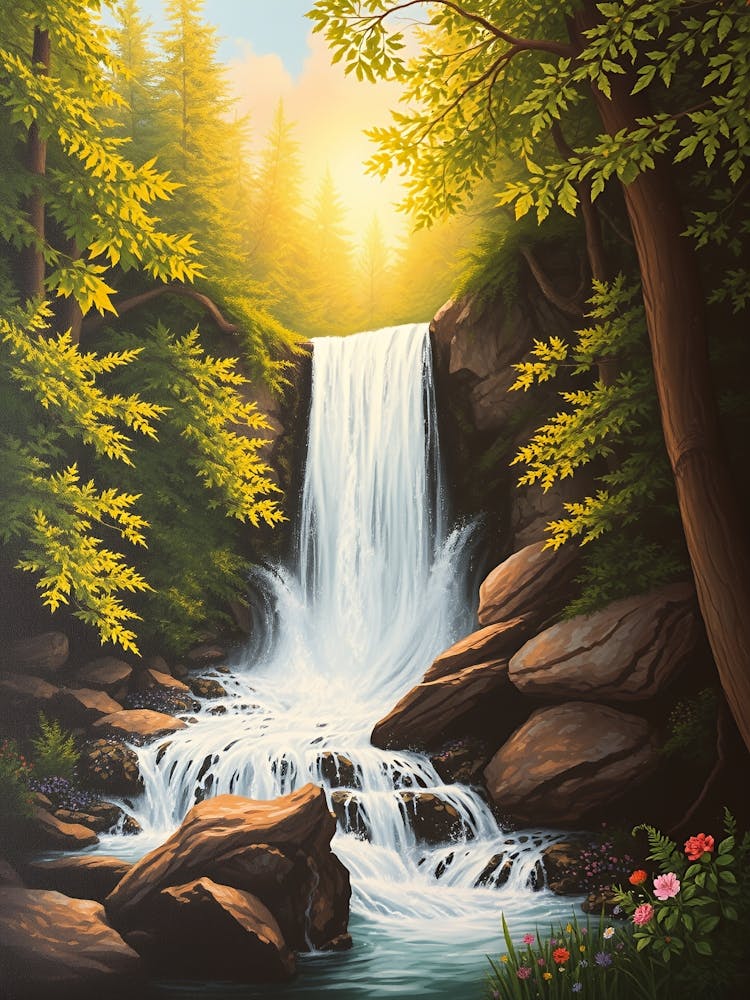 Waterfall In The Woods 1