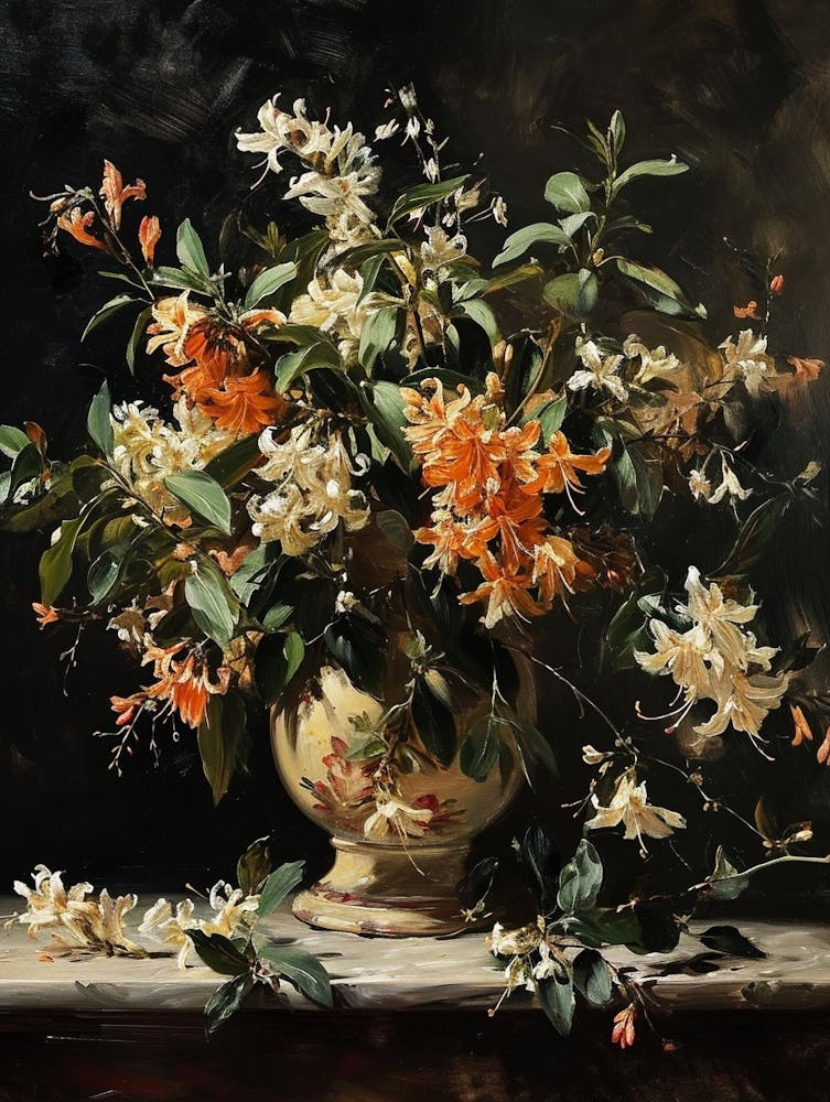 Nature Morte Florale Baroque Chèvrefeuille 4