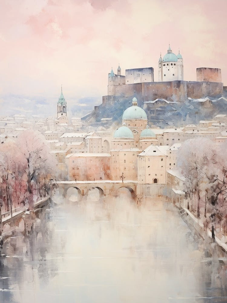 Dreamy Winter Painting Salzburg Austria 2