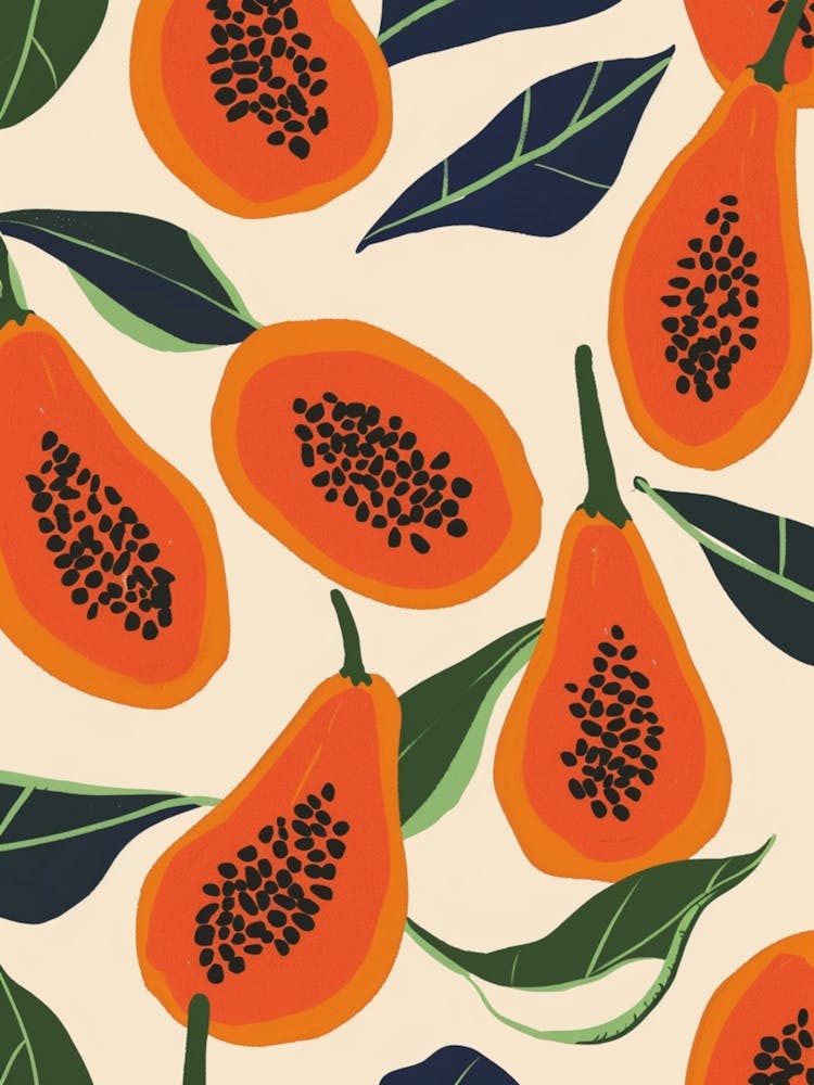 Papaya Pattern Illustration 4