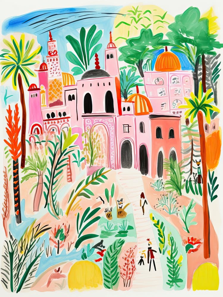 Abu Dhabi, Dreamy Storybook Illustration 3