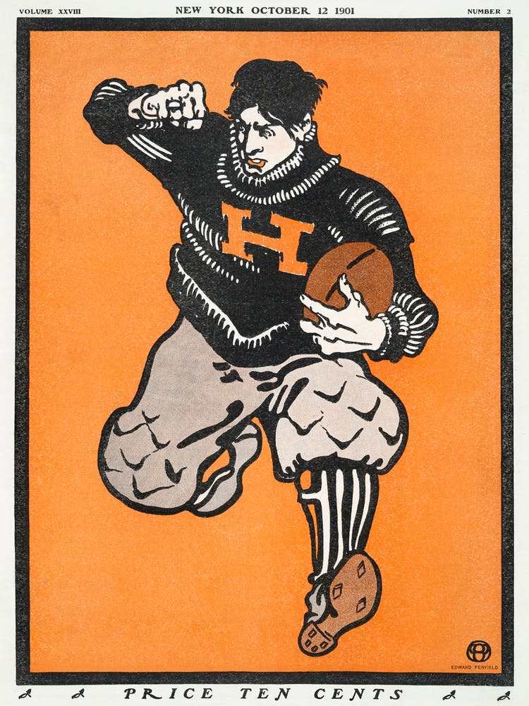 American Football Player (1901), Edward Penfield