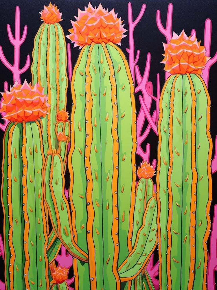 Mexikanischer Stil Kaktus-Illustration Wollfackel-Kaktus 1 Art Print by  Botanic Studio – Fy!