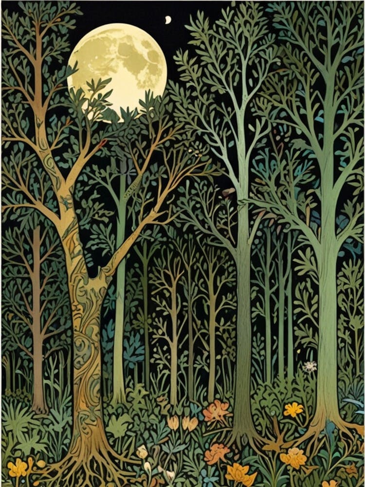 William Morris Moonlight In The Forest 233