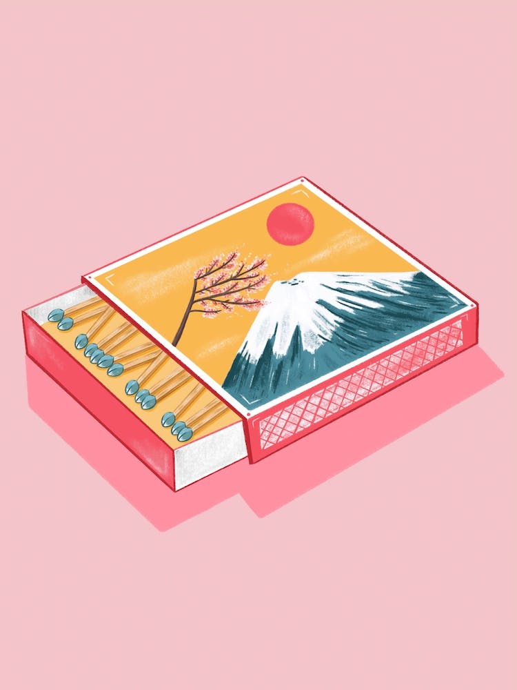 Mount Fuji Streichholzschachtel