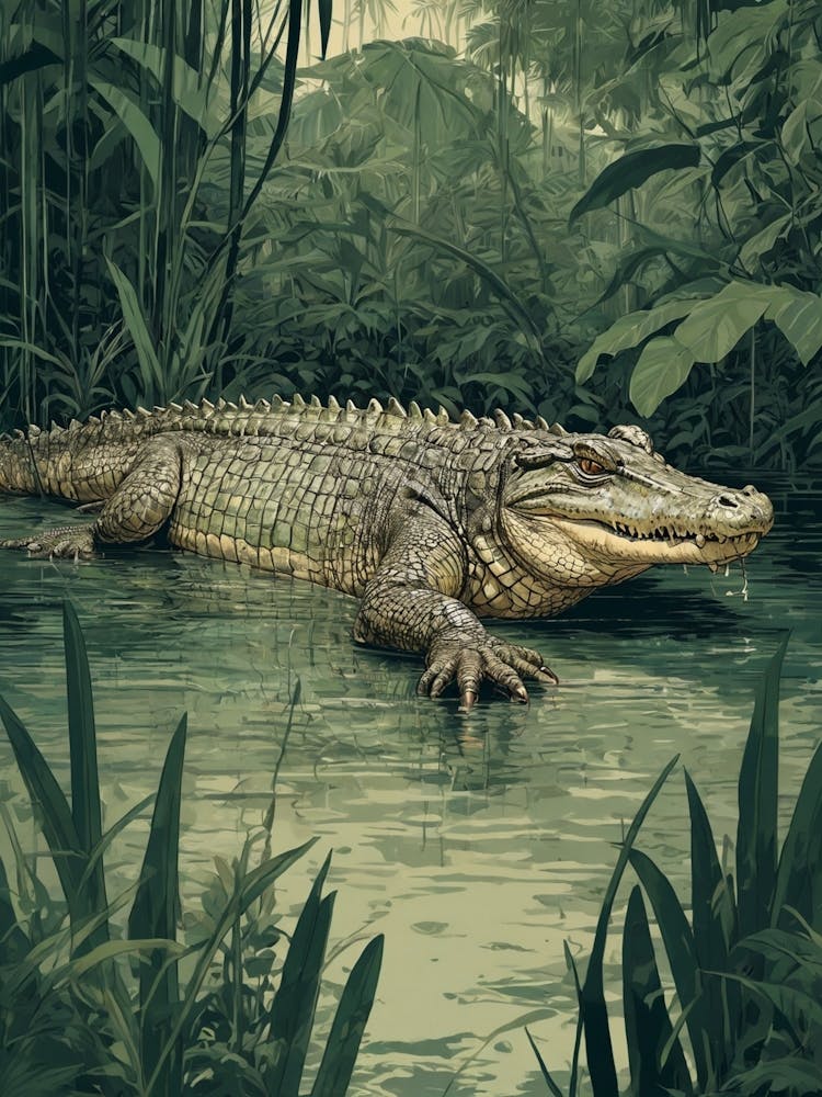 Alligator im Dschungel