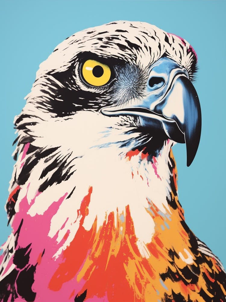 Andy Warhol Style Bird Osprey 2