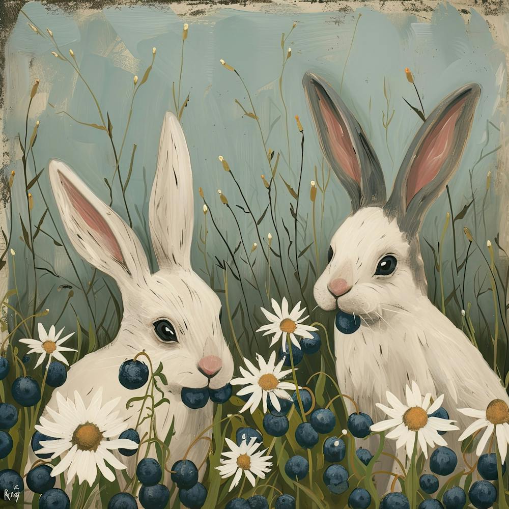 Bunnies Fairycore Painting 3