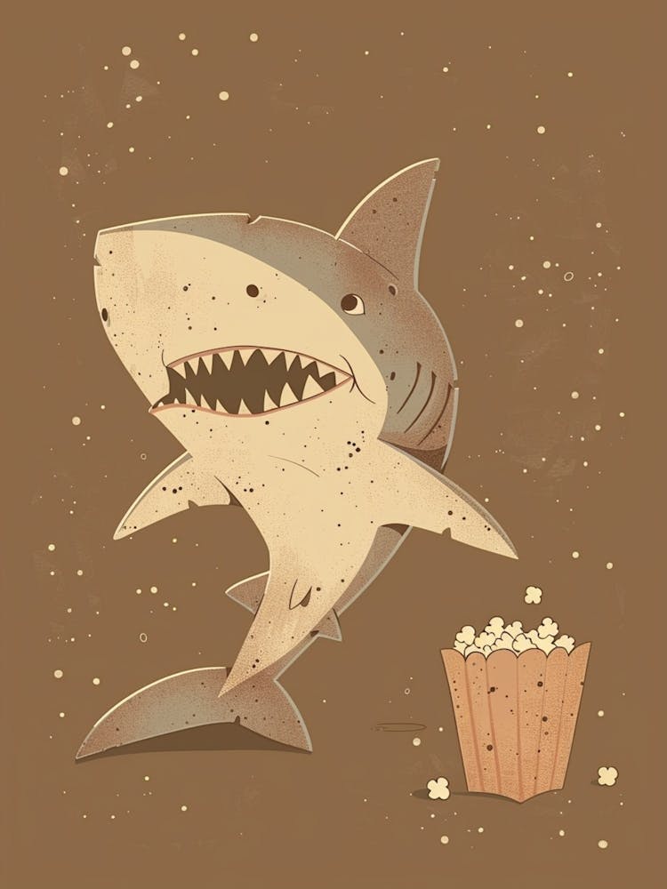 A Shark & Popcorn Muted Pastels 2
