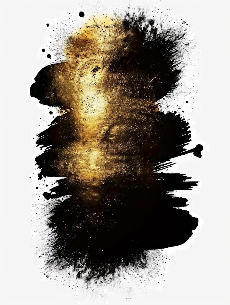 Gold Splatter Canvas Art