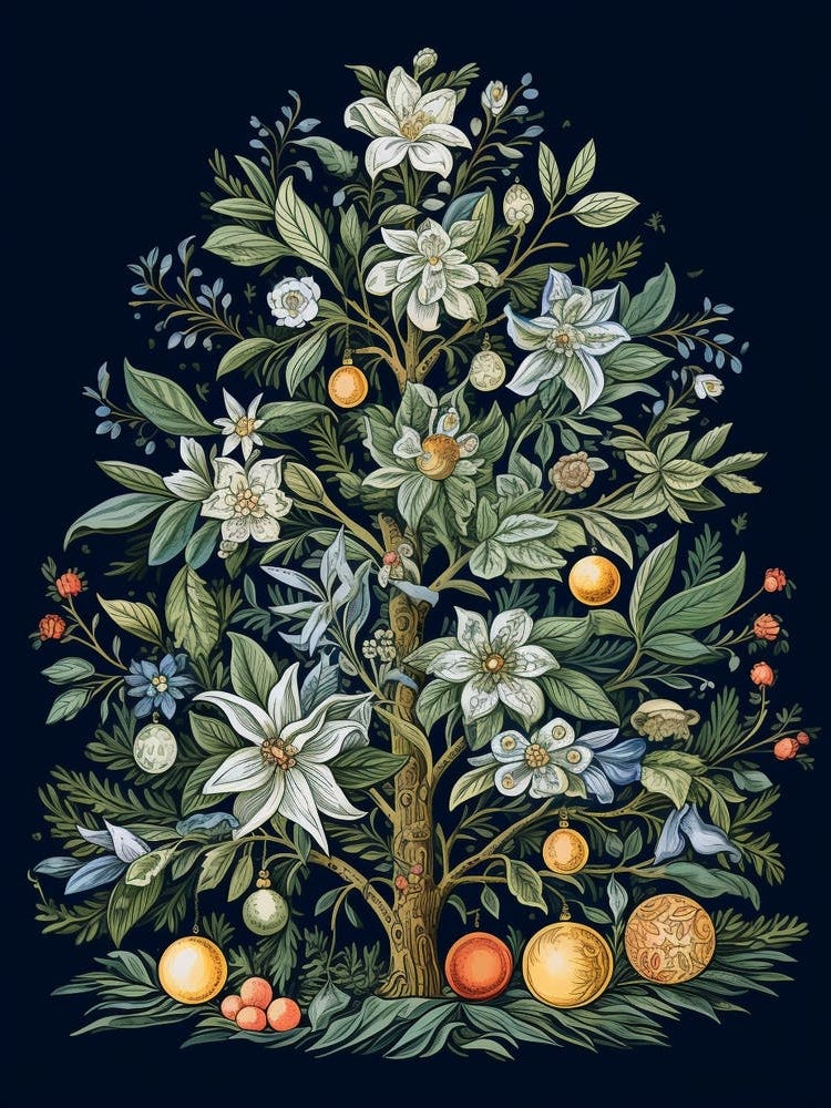 William Morris Style Christmas Tree 11