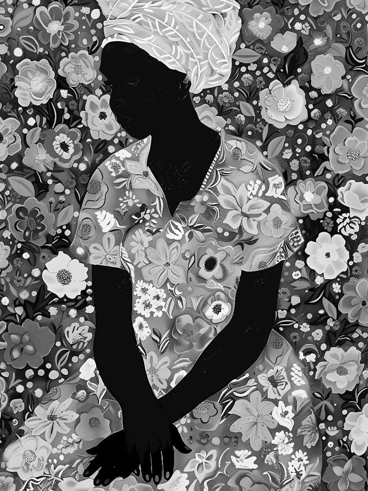 Black And White Portrait Of A Woman 2