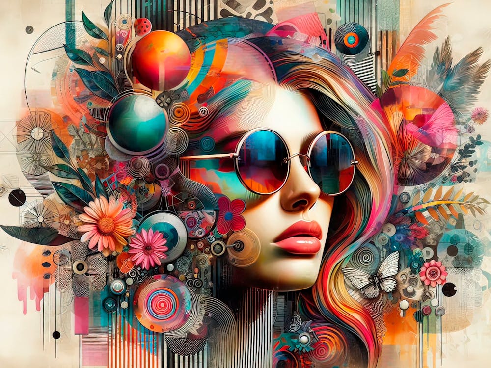 Colorful Woman With Sunglasses