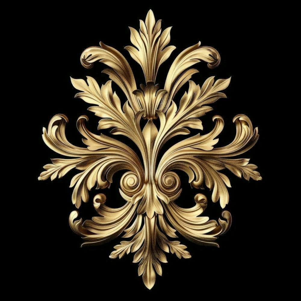 Gold Floral Ornament