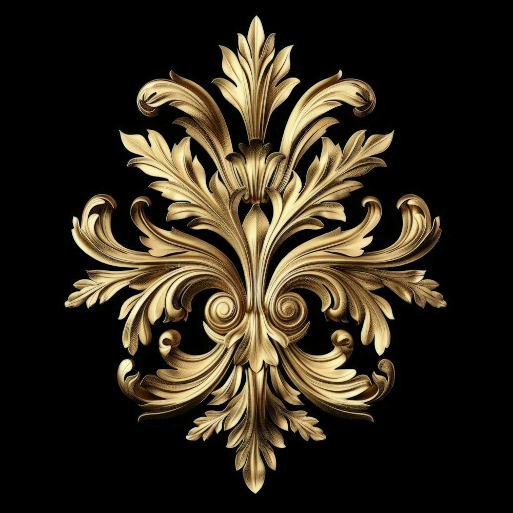 Gold Floral Ornament