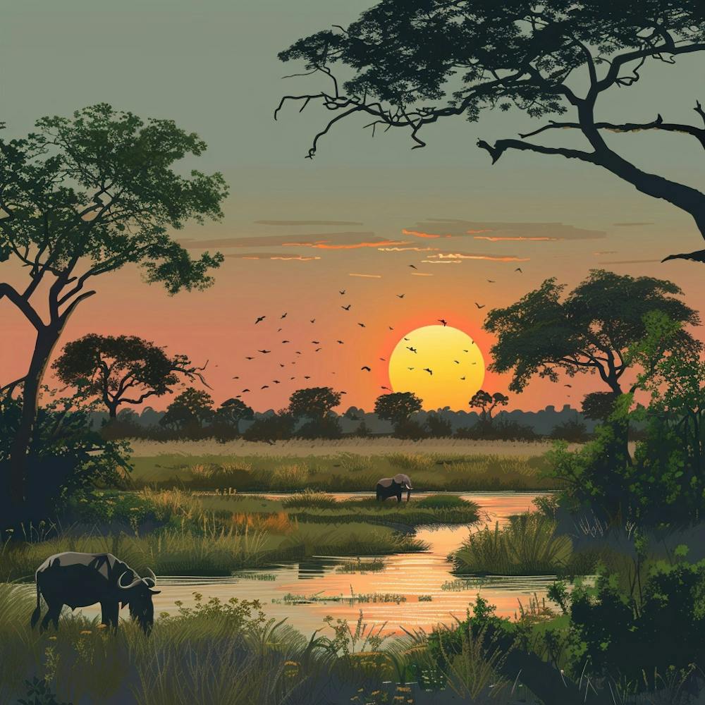 Sunset In The Savannah