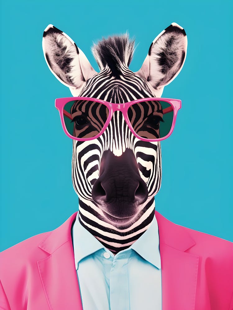 Zebra With Sunglasses