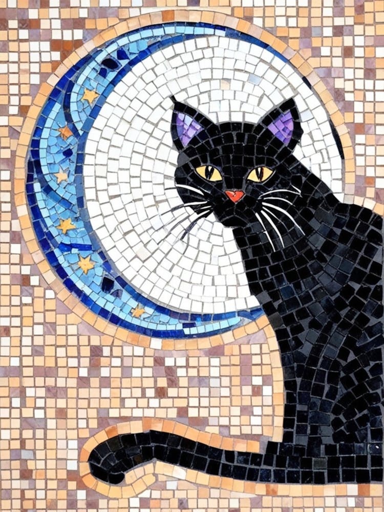 Black Cat On The Moon 1