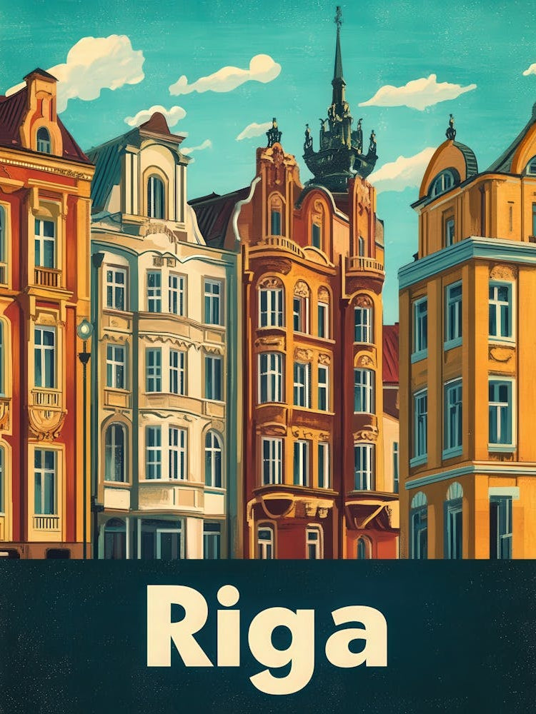 Aihrgdesign A Vintage Travel Poster Of Riga 4