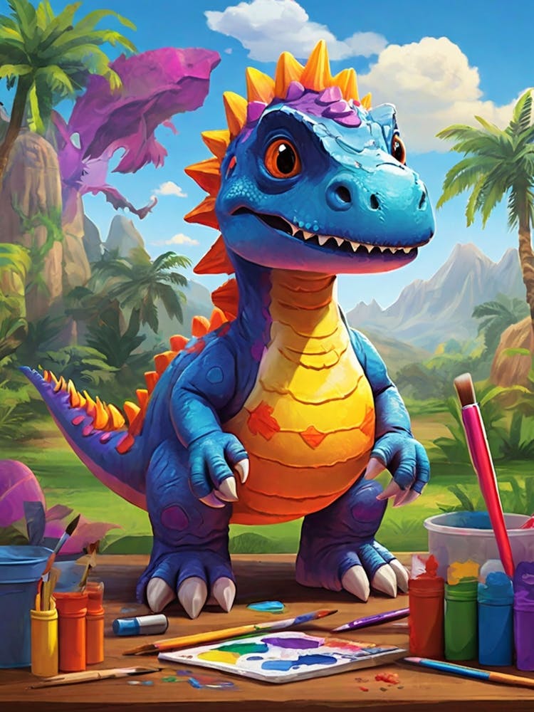 Dinosaur Painting 1