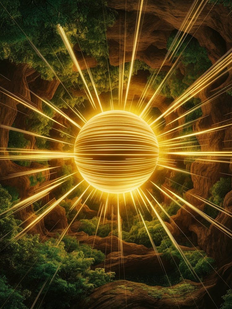 Goldene Sonne im Wald