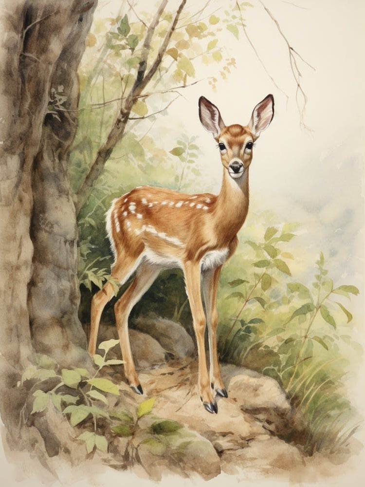 Storybook Animal Watercolour Antelope 3
