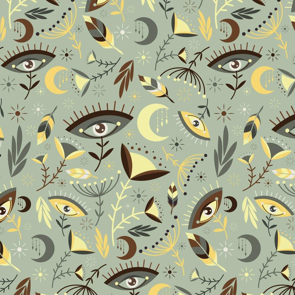 Boho Flowers And Feathers Square