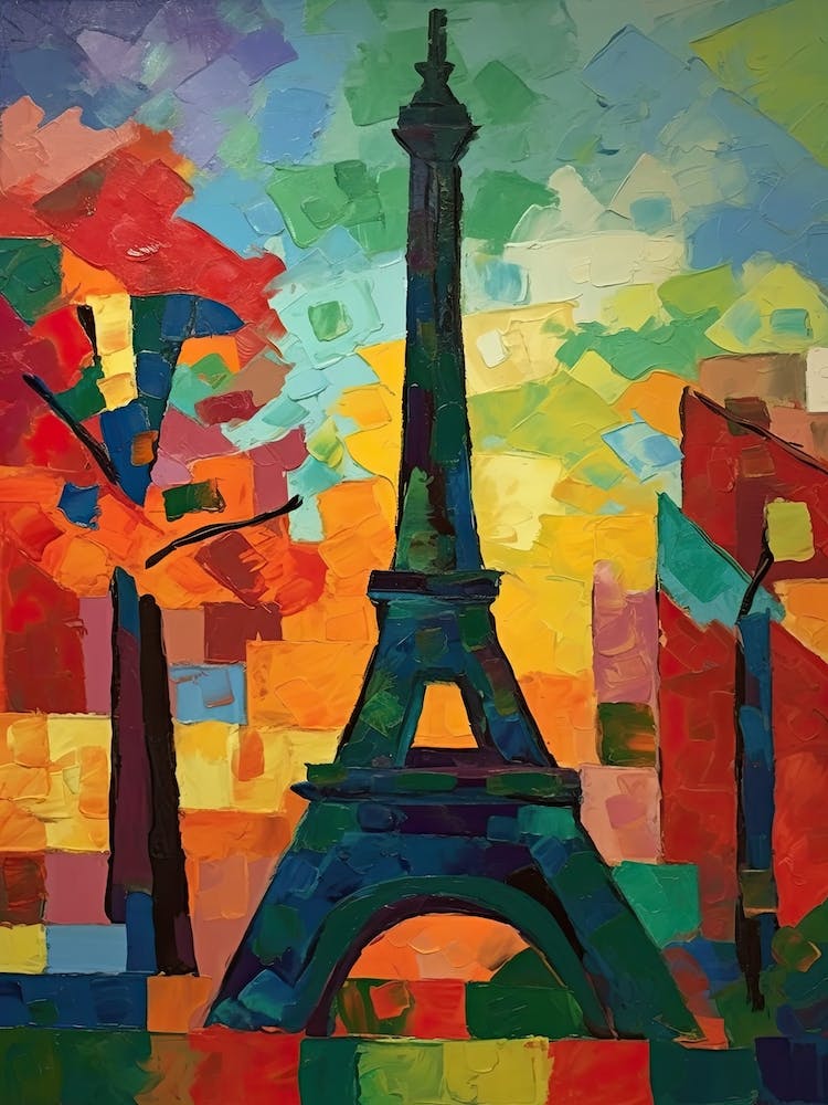 Eiffel Tower Paris France Henri Matisse Style 18