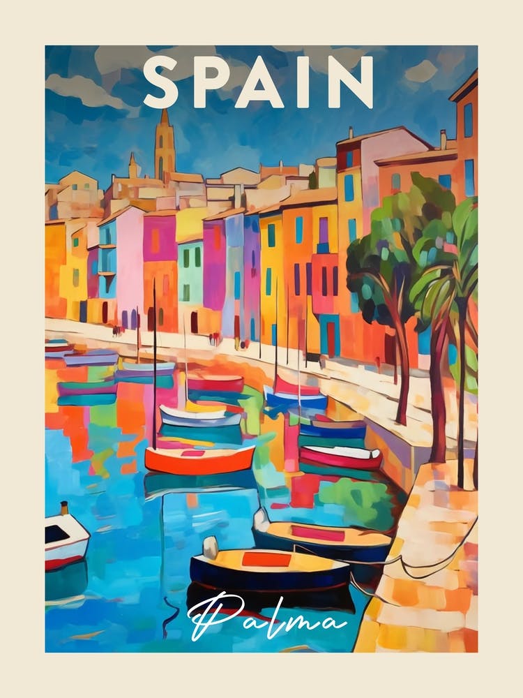 Palma De Mallorca 7 Fauvist Painting Travel Poster