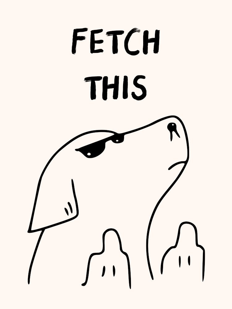 Fetch This Funny Dog Print