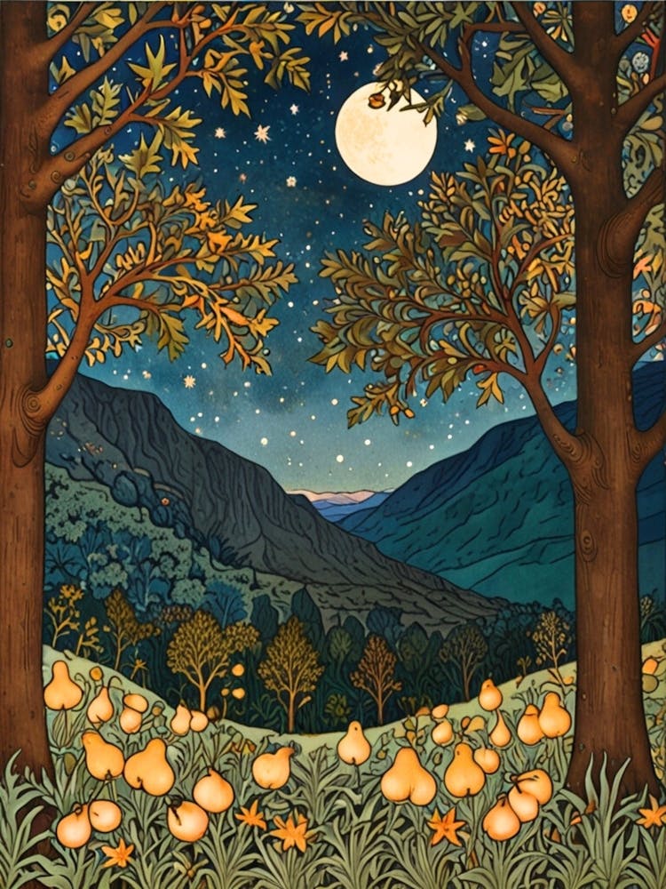 William Morris Moonlight In The Mountains 1