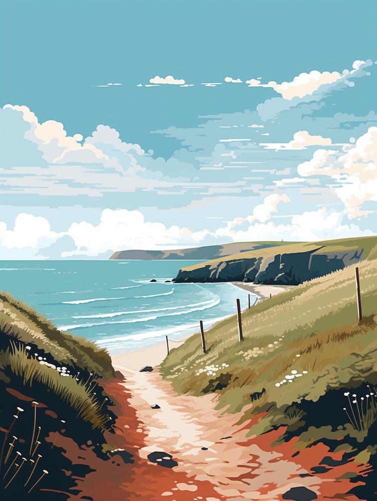 Pembrokeshire Coast Path Wales 1 Hiking Trail Landscape