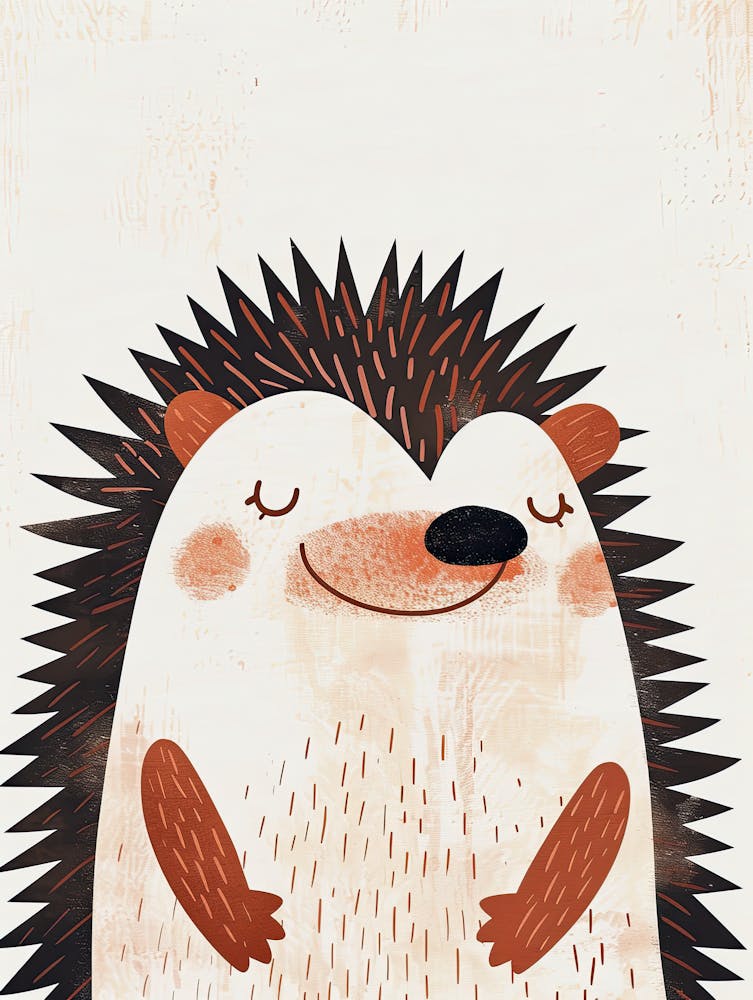 Hedgehog Happy Home Children Prints & Kids Posters