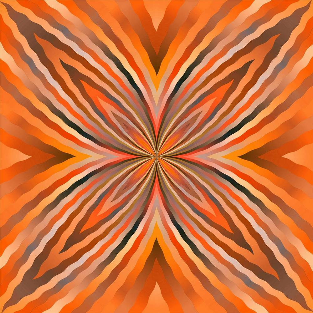 Abstract Orange Flower