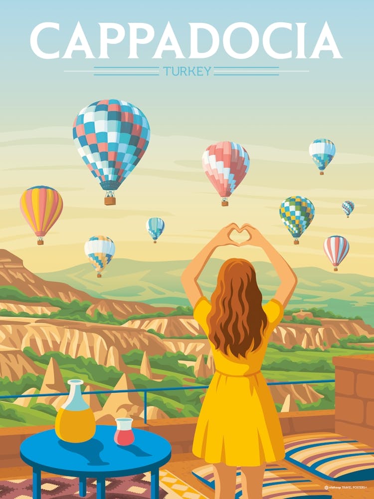 Cappadocia Love Valley Turkey Reisekunstdruck